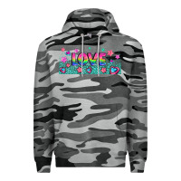 Slate Camo lgbt love with hearts and stars Premium Hoodie - AdoDesignShop