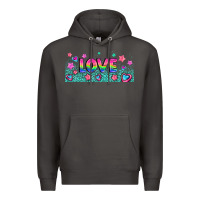 Smoke lgbt love with hearts and stars Premium Hoodie - AdoDesignShop