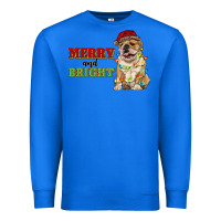 True Royal merry and bright english bulldog Premium Sweatshirt - RanaPortraitStore