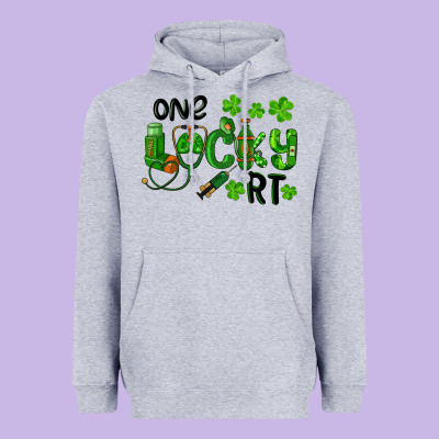 Heavyweight Hoodie One Lucky Respiratory Terapist