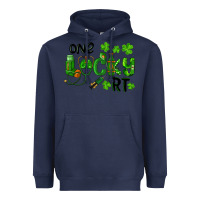 Navy One Lucky Respiratory Terapist Heavyweight Hoodie - RanaPortraitStore