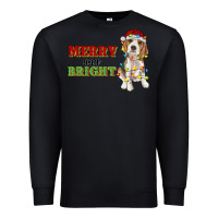 Black merry and bright beagle Premium Sweatshirt - RanaPortraitStore