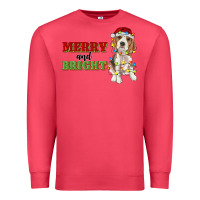 Cardinal merry and bright beagle Premium Sweatshirt - RanaPortraitStore