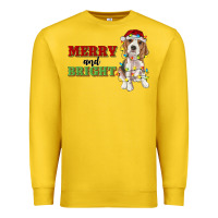 Lemon merry and bright beagle Premium Sweatshirt - RanaPortraitStore