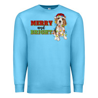 Ocean Blue merry and bright beagle Premium Sweatshirt - RanaPortraitStore