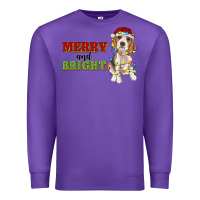 Purple merry and bright beagle Premium Sweatshirt - RanaPortraitStore