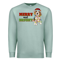 Seafoam merry and bright beagle Premium Sweatshirt - RanaPortraitStore