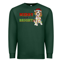 Sports Green merry and bright beagle Premium Sweatshirt - RanaPortraitStore