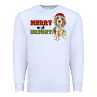 White merry and bright beagle Premium Sweatshirt - RanaPortraitStore