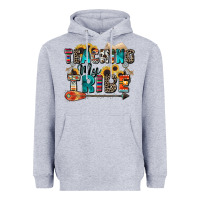 Heather Grey teaching my tribe Heavyweight Hoodie - Zillion Design Studio