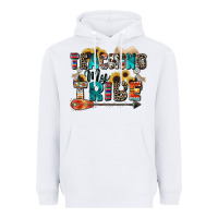 White teaching my tribe Heavyweight Hoodie - Zillion Design Studio