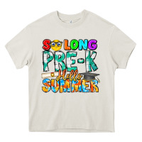 Cream So Long Pre K Hello Summer Heavy Core Tee - CowhideDigitalArt