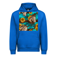Cobalt appaloosa horses and sunflowers seamless pattern Urban Hoodie - BundleAndBundleShop