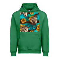 Emerald appaloosa horses and sunflowers seamless pattern Urban Hoodie - BundleAndBundleShop