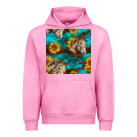 Fuchsia Pink appaloosa horses and sunflowers seamless pattern Urban Hoodie - BundleAndBundleShop