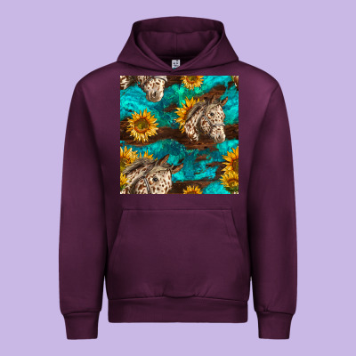 Appaloosa Horses And Sunflowers Seamless Pattern Urban Hoodie Designed By Bundleandbundleshop