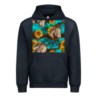 Navy appaloosa horses and sunflowers seamless pattern Urban Hoodie - BundleAndBundleShop
