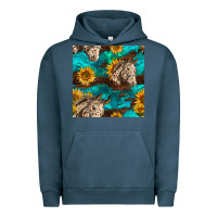 Pigment Midnight Navy appaloosa horses and sunflowers seamless pattern Urban Hoodie - BundleAndBundleShop