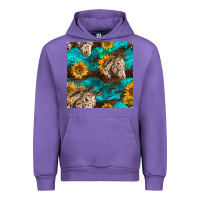 Tulip appaloosa horses and sunflowers seamless pattern Urban Hoodie - BundleAndBundleShop