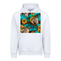White appaloosa horses and sunflowers seamless pattern Urban Hoodie - BundleAndBundleShop