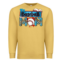 Antique Gold baseball mom with leopard Premium Sweatshirt - Zillion Design Studio