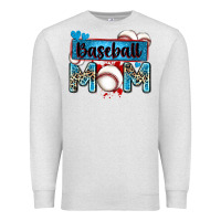 Oatmeal Heather baseball mom with leopard Premium Sweatshirt - Zillion Design Studio