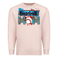 Baseball Mom With Leopard Premium Sweatshirt | Teevron
