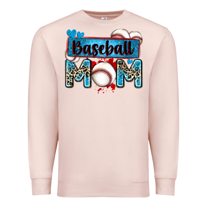 Baseball Mom With Leopard Premium Sweatshirt by Zillion Design Studio | Teevron
