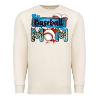 Sandshell baseball mom with leopard Premium Sweatshirt - Zillion Design Studio