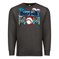 Smoke baseball mom with leopard Premium Sweatshirt - Zillion Design Studio
