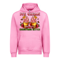 Fuchsia Pink ice cream makes everything better Urban Hoodie - AdoDesignShop