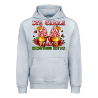 Heather Grey ice cream makes everything better Urban Hoodie - AdoDesignShop