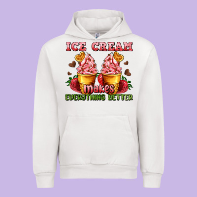 Ice Cream Makes Everything Better Urban Hoodie Designed By Adodesignshop