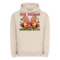 Pigment French Oak ice cream makes everything better Urban Hoodie - AdoDesignShop