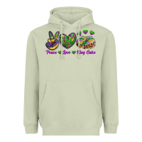 Matcha Peace Love King Cake Heavyweight Hoodie - RanaPortraitStore