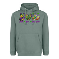 Sage Peace Love King Cake Heavyweight Hoodie - RanaPortraitStore