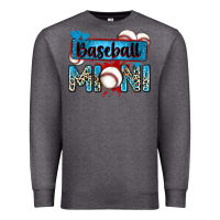 Charcoal Heather baseball mini with leopard Premium Sweatshirt - Zillion Design Studio