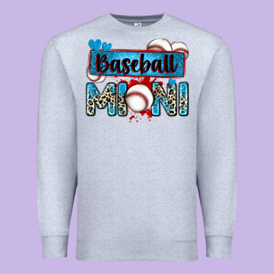 Baseball Mini With Leopard Premium Sweatshirt Designed By Zillion Design Studio