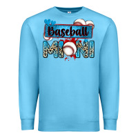 Ocean Blue baseball mini with leopard Premium Sweatshirt - Zillion Design Studio
