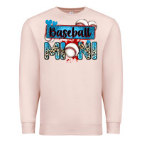 Pale Pink baseball mini with leopard Premium Sweatshirt - Zillion Design Studio