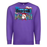 Purple baseball mini with leopard Premium Sweatshirt - Zillion Design Studio