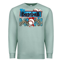 Seafoam baseball mini with leopard Premium Sweatshirt - Zillion Design Studio