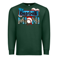 Sports Green baseball mini with leopard Premium Sweatshirt - Zillion Design Studio