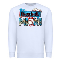 White baseball mini with leopard Premium Sweatshirt - Zillion Design Studio