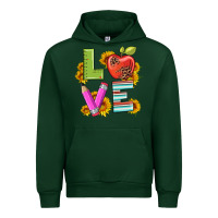 Forest Green love with pen and  serape leopard Urban Hoodie - Artiststas