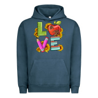Pigment Midnight Navy love with pen and  serape leopard Urban Hoodie - Artiststas