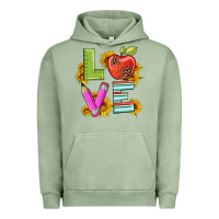 Pigment Oil Green love with pen and  serape leopard Urban Hoodie - Artiststas