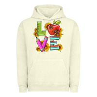 Pigment Pistachio love with pen and  serape leopard Urban Hoodie - Artiststas
