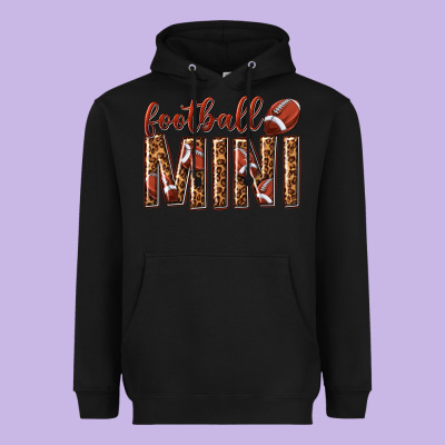 Heavyweight Hoodie football mini with leopard