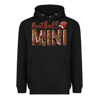 Black football mini with leopard Heavyweight Hoodie - texasbilliewilder